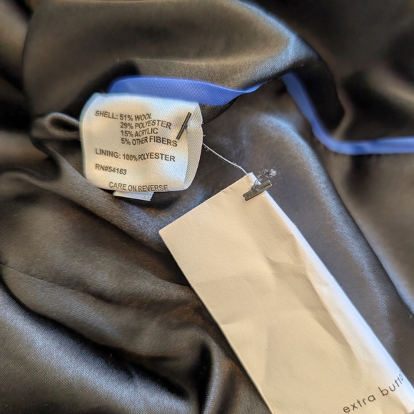 Calvin Klein Womens 10 Wool Blend Tweed Pea Coat Classic Contemporary Preppy - Picture 8 of 8